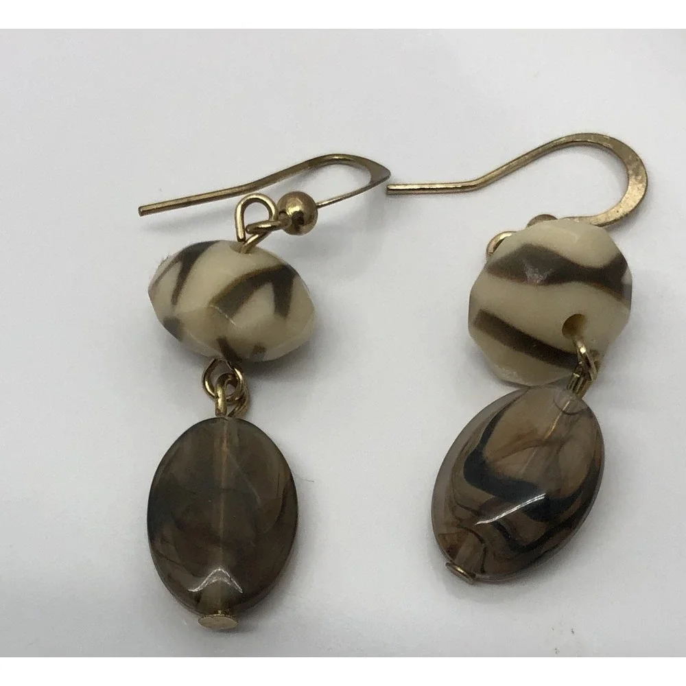 Matching Necklace Dangle‎ Earrings Gold Tone 18-24